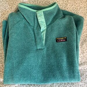 LL Bean Women's Tumbled Sherpa, Quarter-Snap Fleece